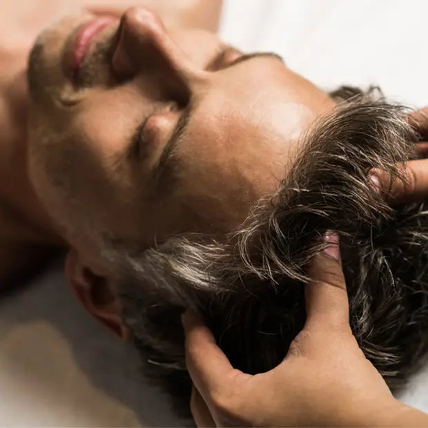 Head massage for men