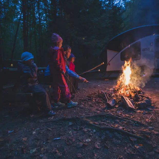 Camping sur la base de plein air