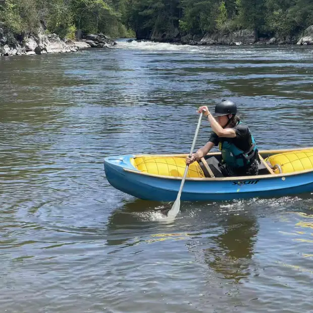 Solo whitewater kayak
