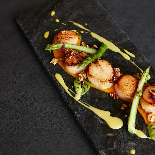 Plate of scallops