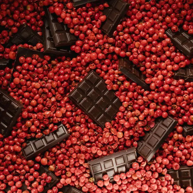 Chocolat affiné au poivre rose