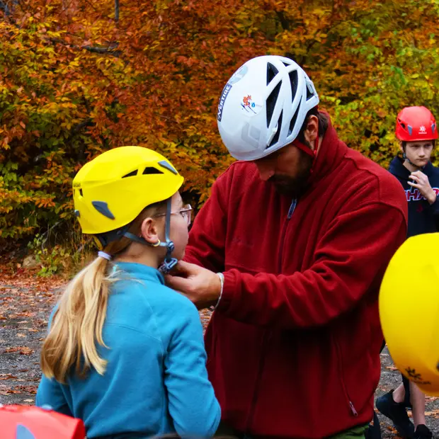 Abseiling down the mountain