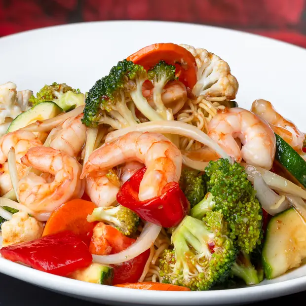 Shrimp stir-fry