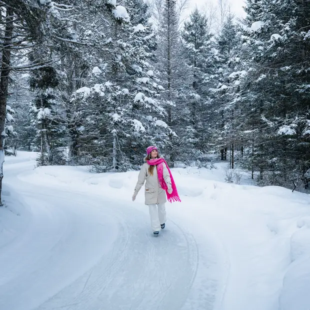 Patinage en forêt