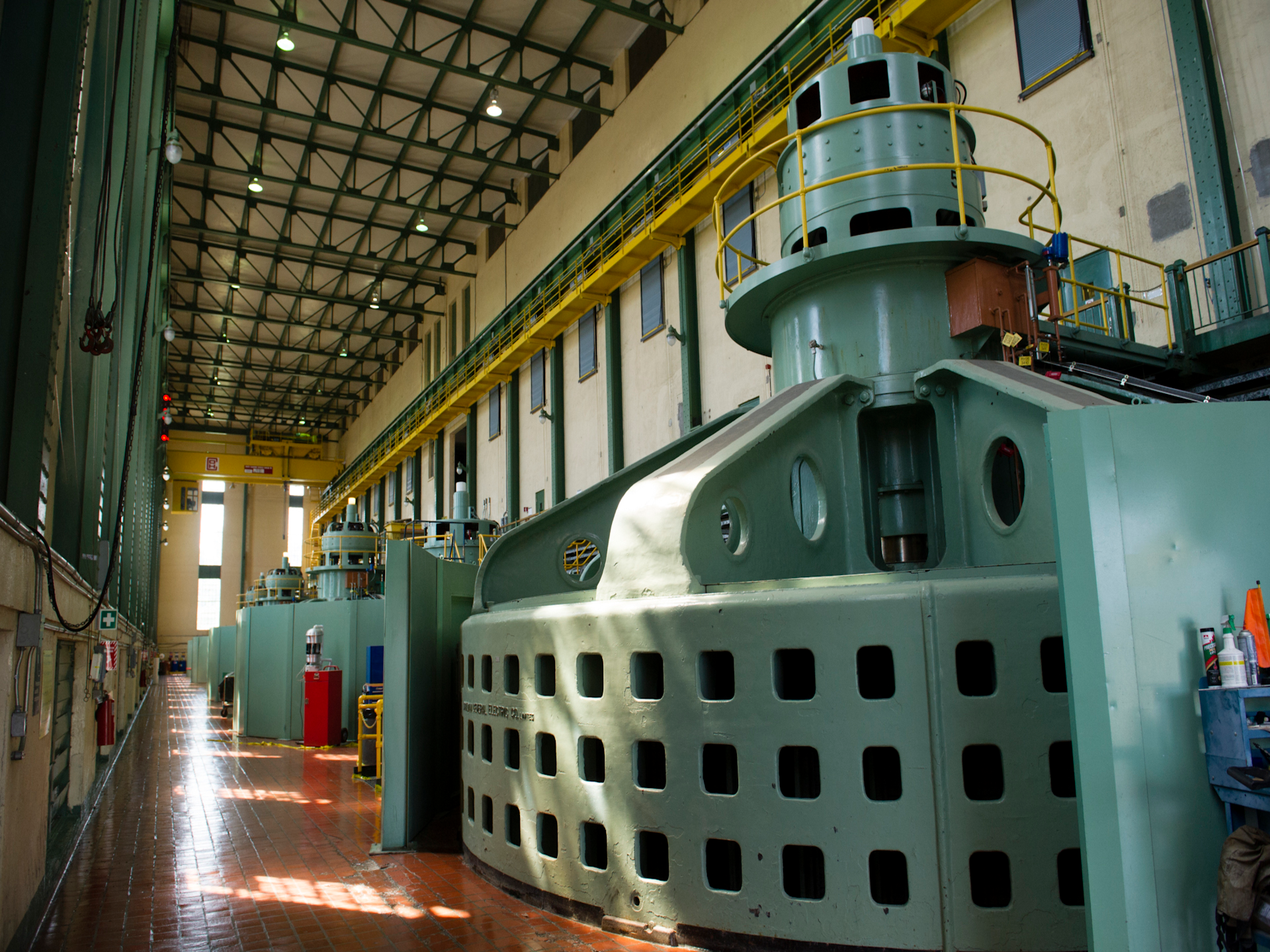 Interior of the Rapides-Farmer generating station