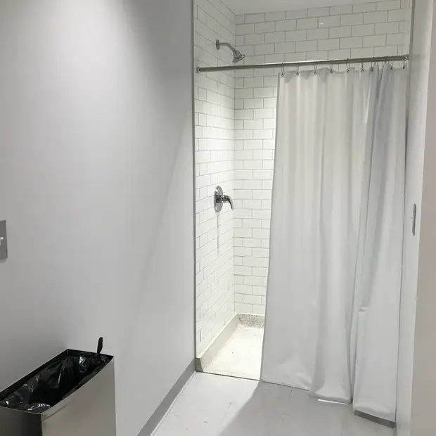 shower in private lodge