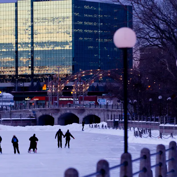 Le charme hivernal de la patinoire du ruisseau de la Brasserie
